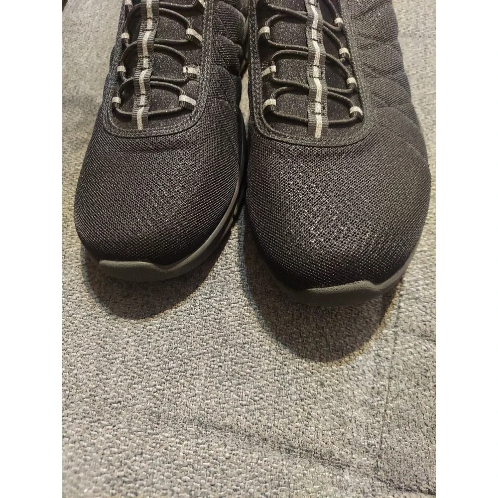 Skechers Slip Ons Black Charcoal Shoes Sneakers Women Size 10 Wide Fit Walking